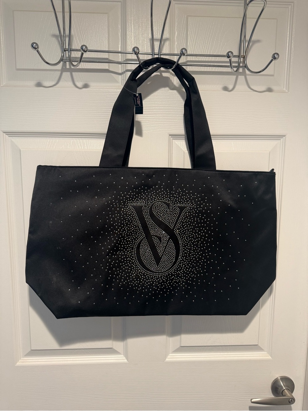 Victoria's Secret Black Studded VS Logo Tote
